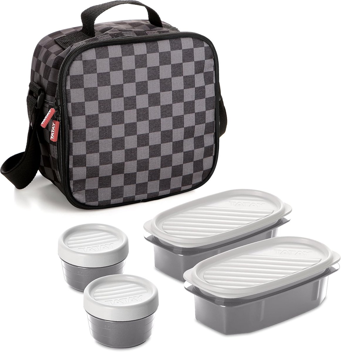 Thijox - Koeltas Klein - Urban Food Casual 3L met 4 BPA-vrije Bakjes - Waterdicht, Driedubbele Isolatie, Halfstijve Structuur - Ideaal voor Picknick,