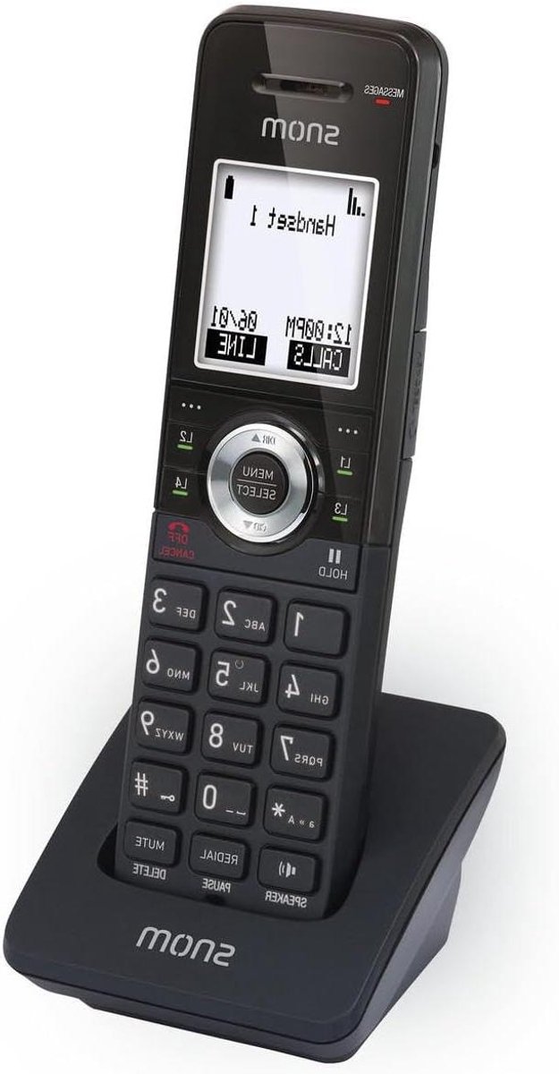 Draadloze Telefoon - Handset DECT - Zakelijk Bellen - Verlicht Toetsenbord - 9 Uur Spreektijd - Zwart