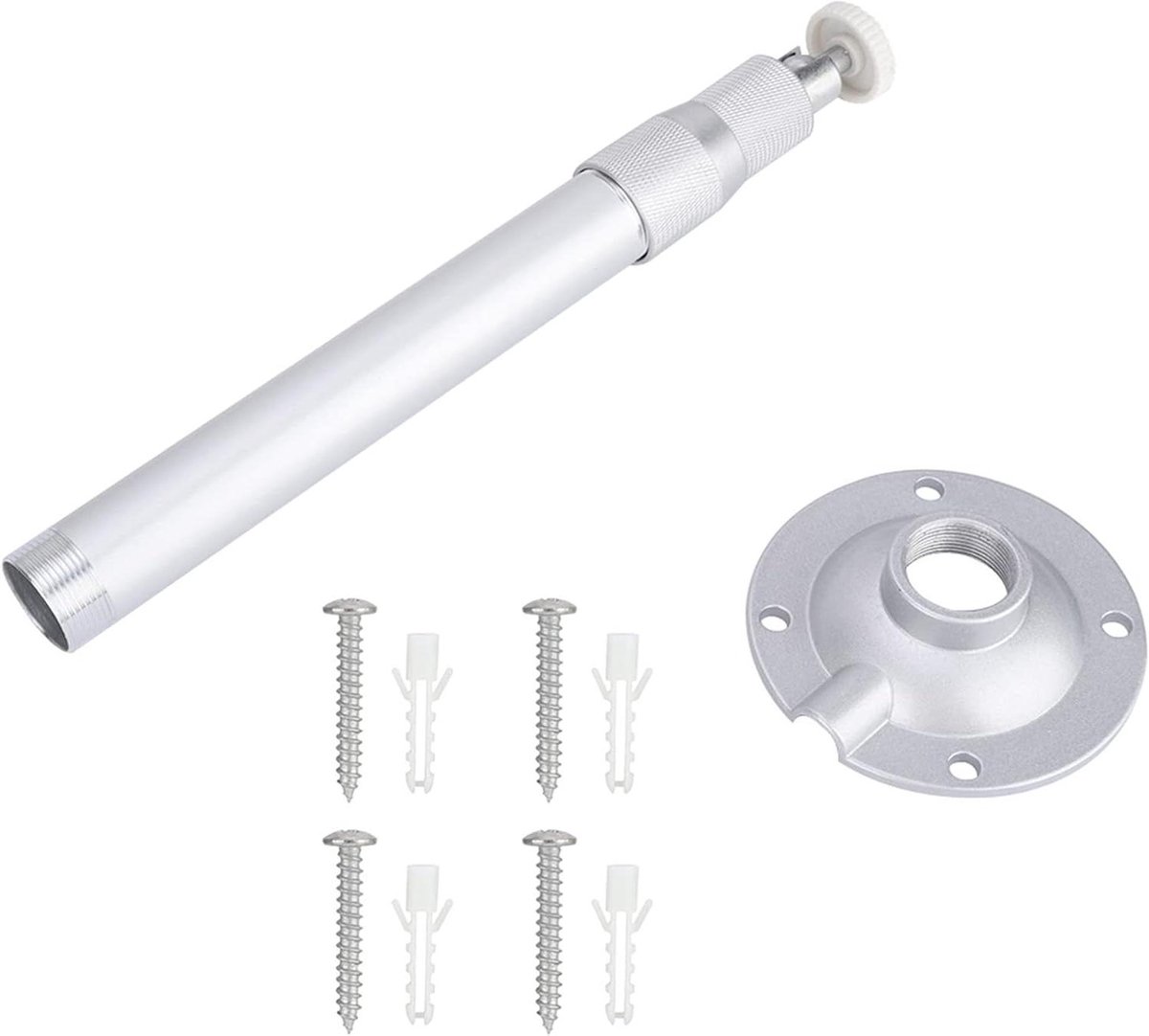 Projector Beugel - Hanger Wandhouder - Thuisbioscoop Opzetten - Multidirectionele Instelling - 36-60 cm Uitschuifbaar - Zilver