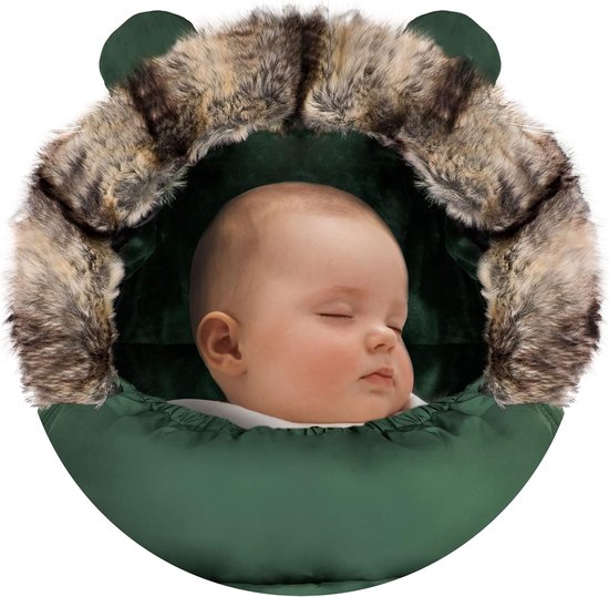 Babyvoetenzak - Kinderwagen zak - Warmte buiten - Waterafstotend materiaal - 96 x 45 cm - Kaki — afbeelding 3