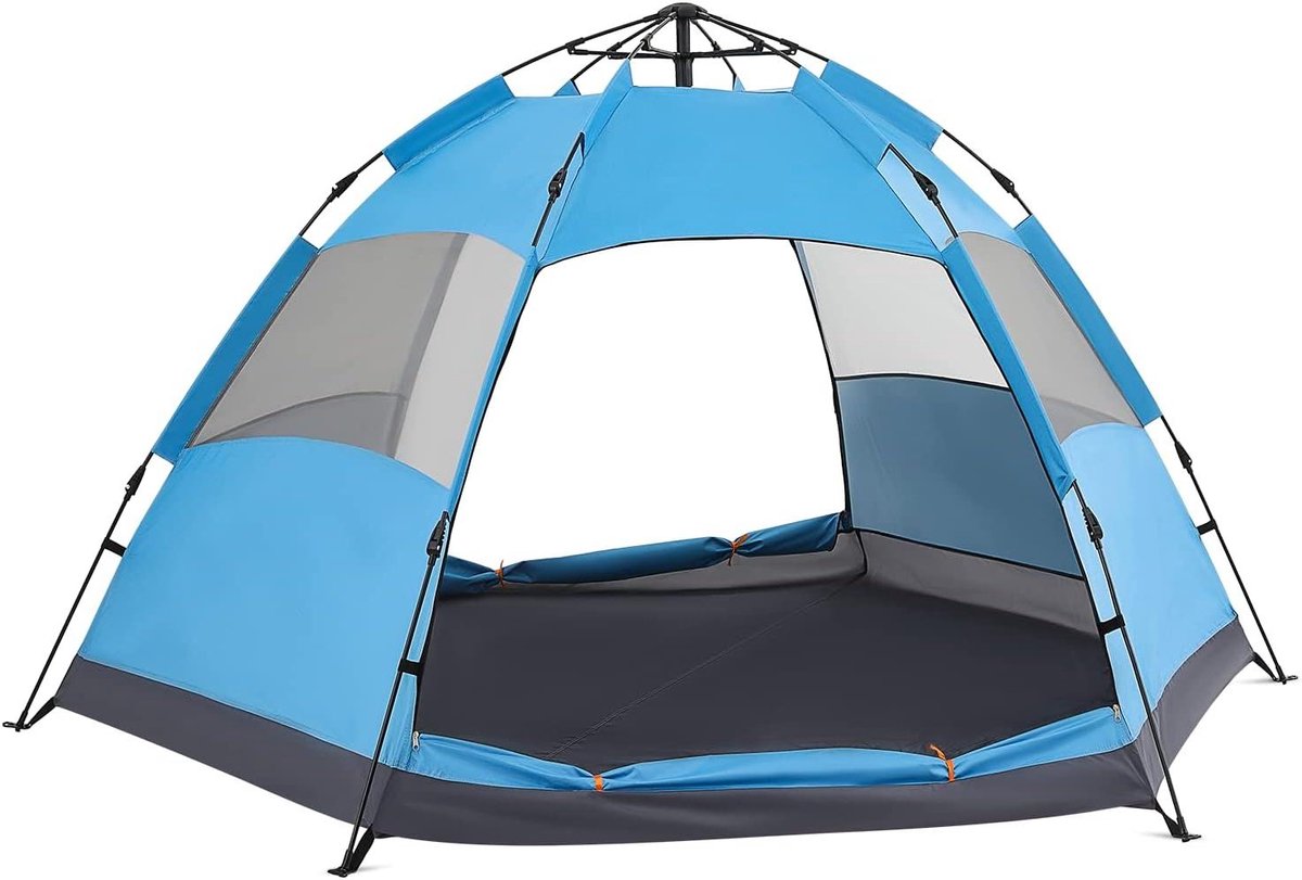 Kampeertent - Buitentent Backpackers - Outdoor Avontuur - Pop-up Snel Opgezet - 2 Persoons - Blauw