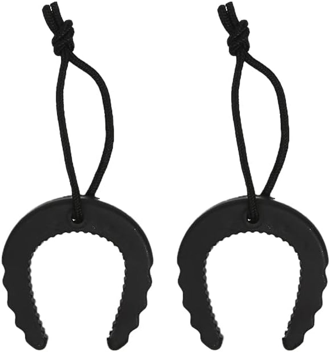 Thijox - Deurwiggen Binnen Rubber 2 stuks - Babybeveiliging Anti-Klem Beschermers met Nylon Koord - Draagbare Deurstoppers Veiligheid Nooddeurklem voo