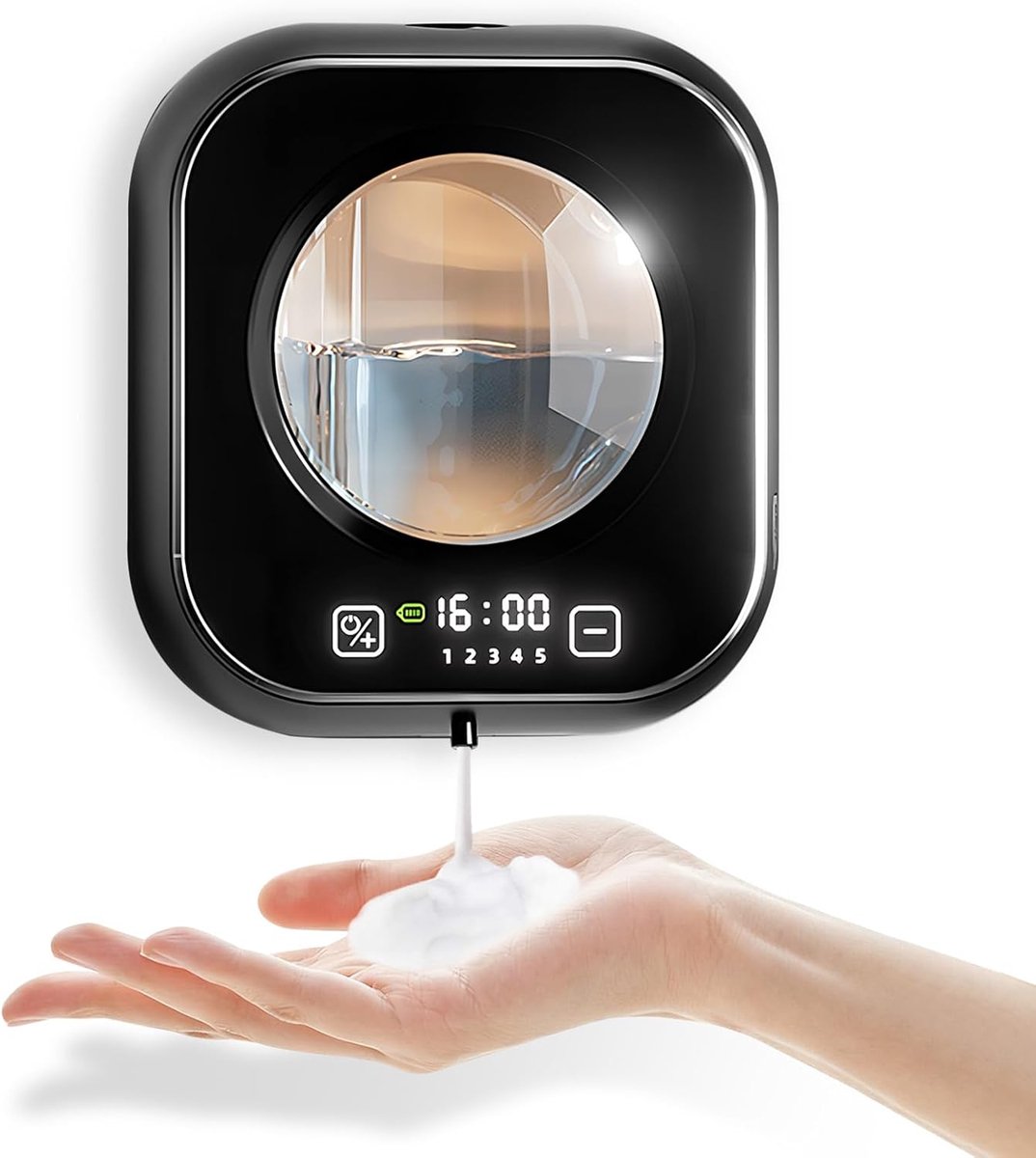 SnelShoppen - Automatische Zeepdispenser 320 ml Oplaadbaar, 5 Modi, USB Oplaadbare Handsfree Zeepdispenser voor Keuken, Badkamer, Hotel, Hygiënisch en