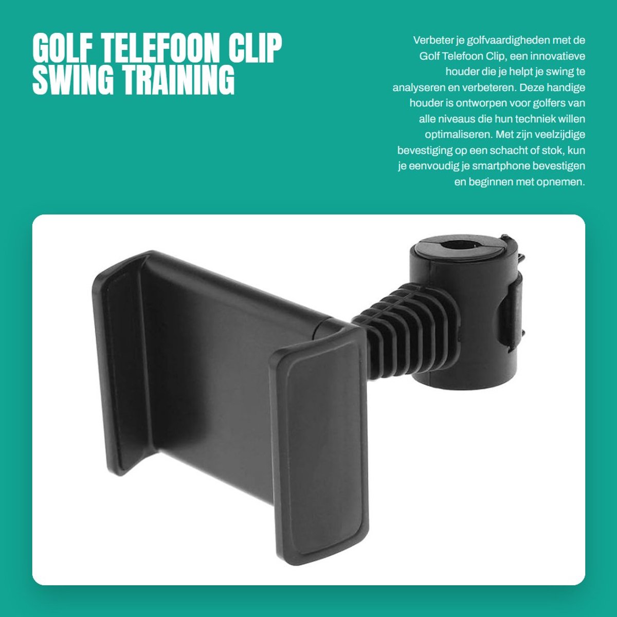 Dailygoods- Telefoonhouder Golf - Telefoonhouder Auto - Telefoonhouder Hoofdsteun - Telefoonhouder Draagbaar - Telefoonhouder ABS - Antislip Handgrepen - Smartphonehouder