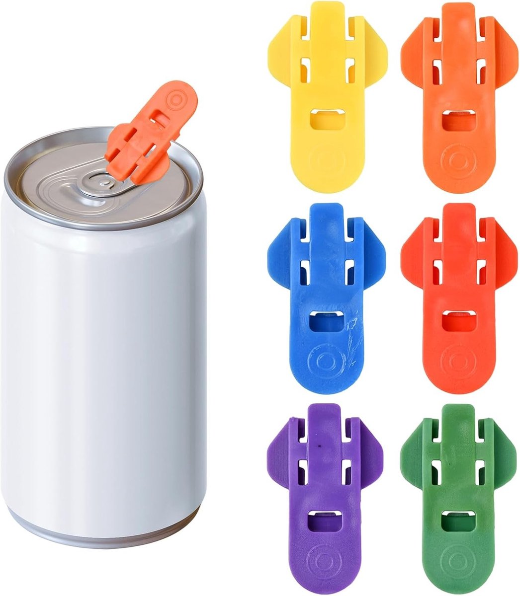 Set van 6 Handige Blikopeners en Flesopeners voor Veilig Gebruik, Ideaal voor Frisdrank en Bier