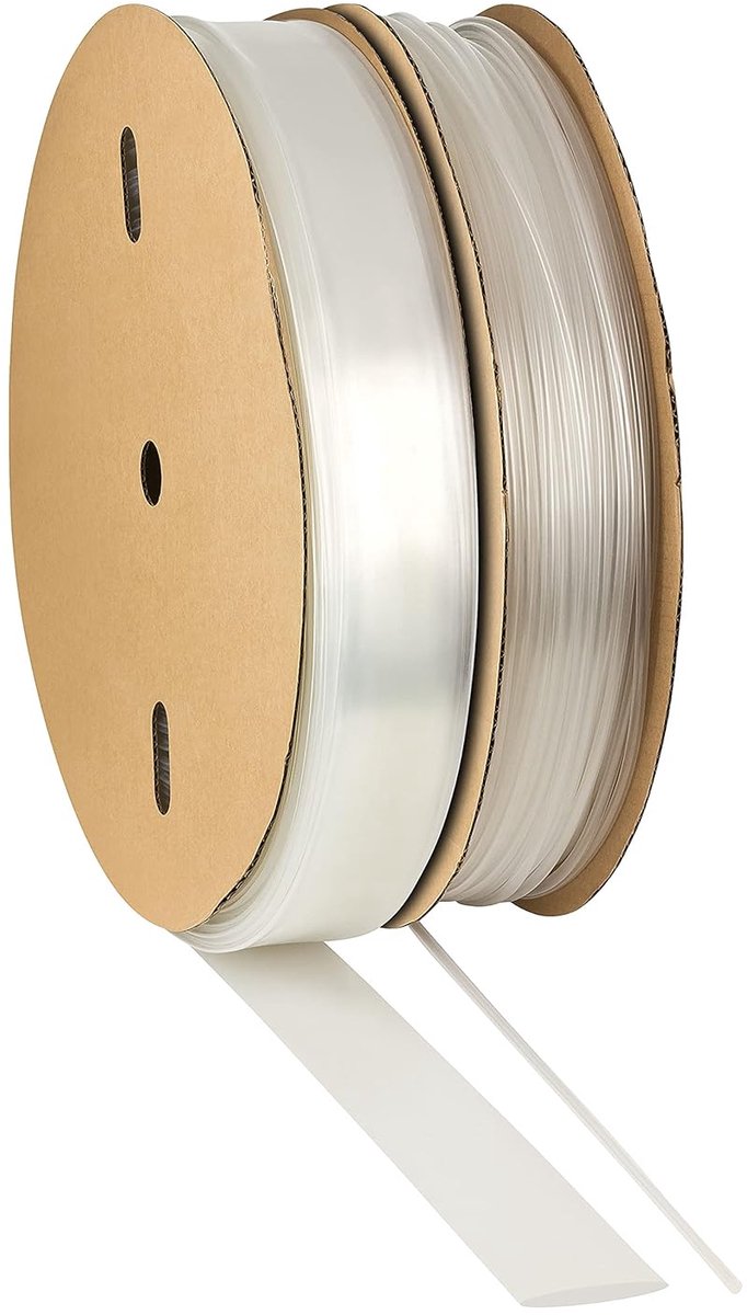 Thijox - Isolatech Krimpkous Transparant per Meter Ø5/8inch (15mm) 10ft (3meter) met Lijm - Polyolefine Krimpverhouding 3:1 voor Isoleren van Kabels e