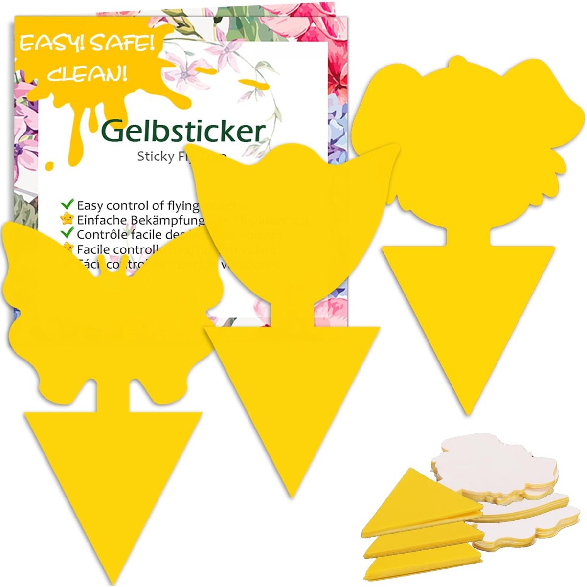 Dailygoods- Vliegenvangers Zeer Effectief - Kleverige Vliegenvallen - Gele Sticker/Tabletten - Ongediertebestrijding - 30 Stuks - Veilig en Niet Giftig