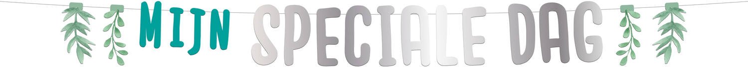 Folat - Letterslinger 'Mijn Speciale Dag' - 1 meter - communie versiering - communie