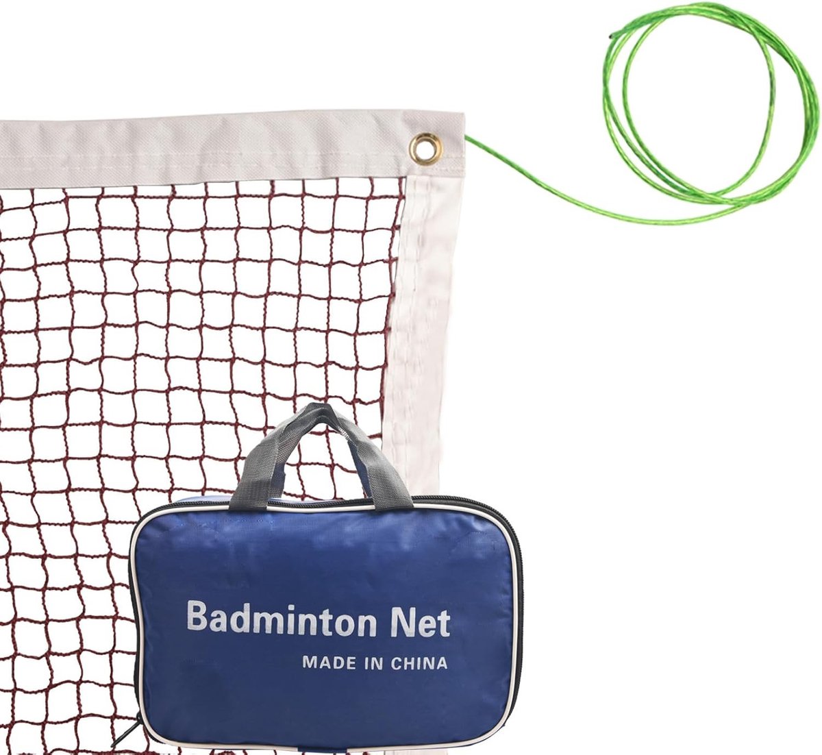 Vouwbaar Badmintonnet 610 x 76 cm met Draad, Ideaal voor Kinderen, Binnen, School, Strand en Zwembad, Perfect voor Actieve Spellen