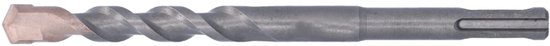 Grijze SDS-plus hamerboor met koperkleurige carbide kop.
