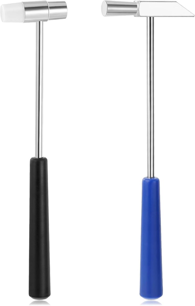 Mini Hamer Set - Dubbele Rubber Hamer voor Sieraden, Horlogebanden en Houtbewerking - Multifunctionele Lichte Hamer met Metaalkop voor DIY Klussen