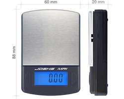 Thijox - Digitale weegschaal 100g/0,01g - Precisieweegschaal voor brieven, goud, zakweegschaal, roestvrij staal, zwart, laboratorium gebruik, compact