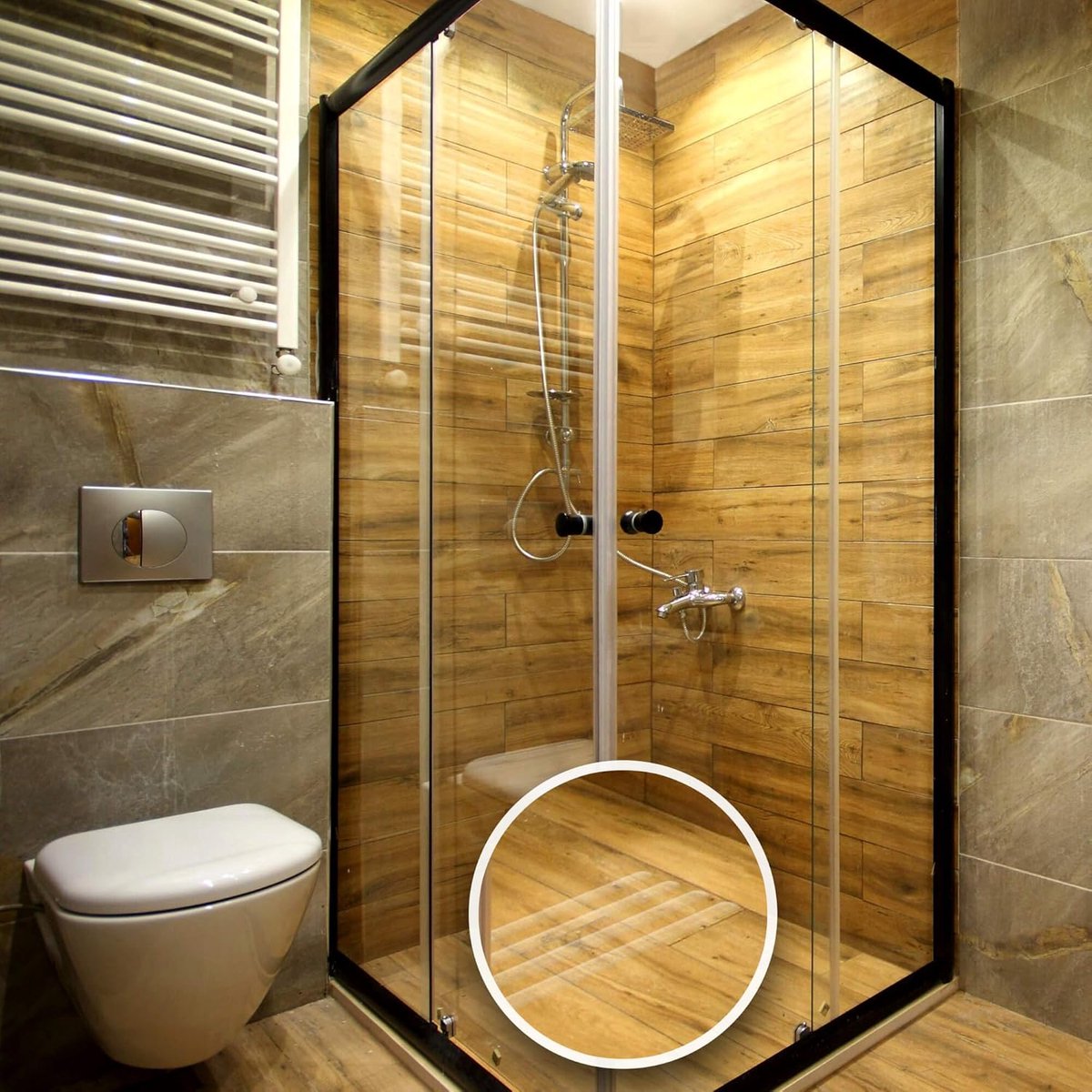 Thijox - Anti-slip strips voor bad en douche - 100% transparant, zelfklevend, antislip sticker voor veilige badkuip en douche - 10 stuks