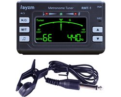 Thijox - Rayzm Metronoom Tuner met 3,5 mm Koptelefoonaansluiting | Chromatische Stemmer voor Gitaar, Bas, Ukulele, Viool, Optionele Microfoon/Clip-On/