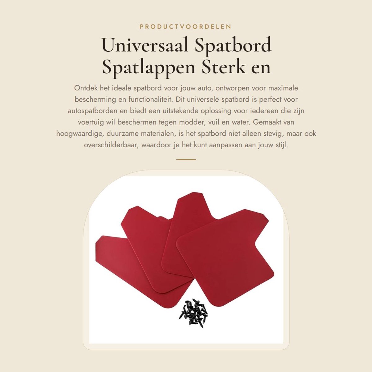 Dailygoods- Spatbord 40 x 30 x 3 - Spatlappen - Universeel - Schroeven - Duurzaam - Eenvoudige installatie