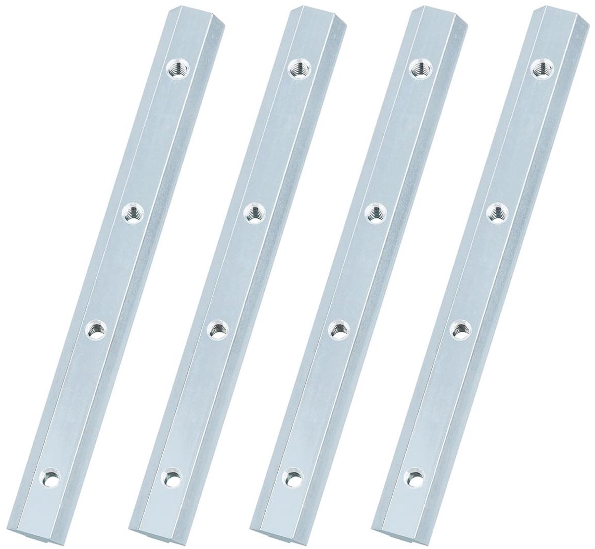 Dailygoods- Groefconnector Aluminium 180 mm - Profielconnector - Geschikt voor 8 mm Sleuf - Lichtgewicht - Sterk - Stabiele Verbinding