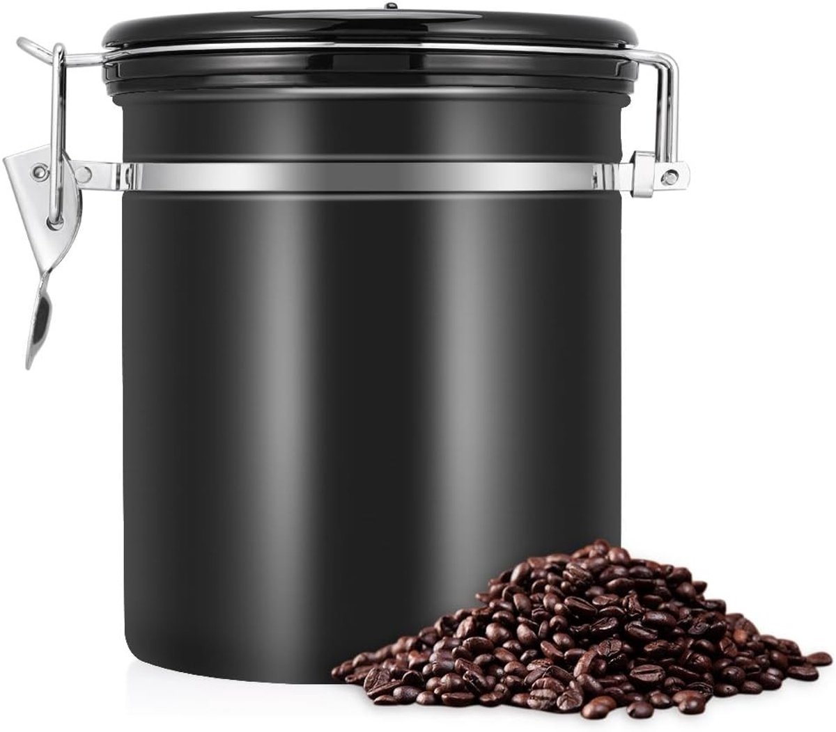 Koffieopslagblik van RVS met Luchtdichte Deksel voor Versheid en Gemak in de Keuken