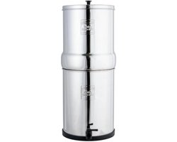 Thijox - British Berkefeld 12L Roestvrijstalen Waterfiltersysteem | Zwaartekrachtfilter met 2 Ultra Sterasyl-Patronen | Schoon Drinkwater voor Thuis,