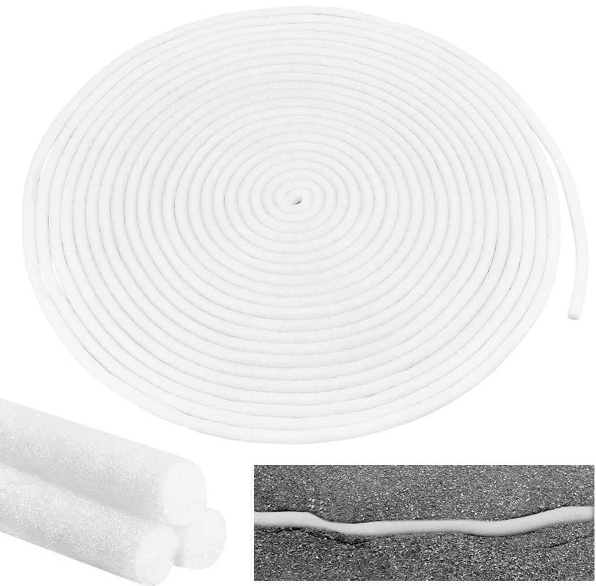 Dailygoods- Steunstang 11 mm x 15 m - Schuimrubberen Steunstang - Flexibele Vulafdichting - Uitzettingsvoegen - Waterdicht - Hoogwaardig Schuim - Vulstaaf