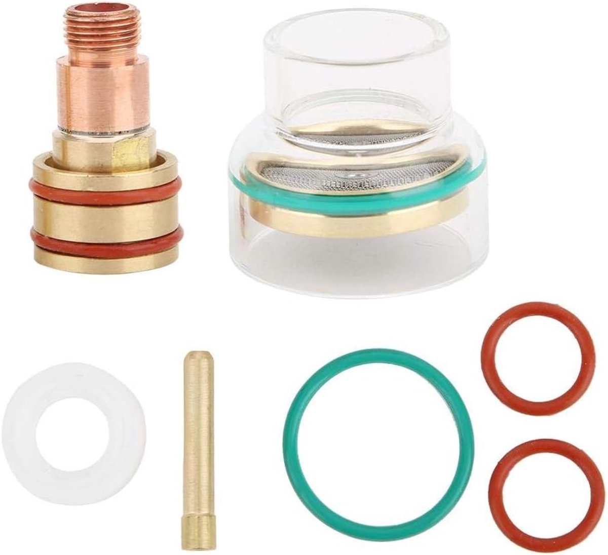 Complete TIG Las Kit met Accessoires en Glas Cup Houder voor WP17/WP18/WP26 Lasapparatuur, Ideaal voor Precisiewerk en Lasprojecten