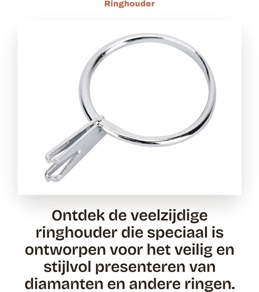 Dailygoods- Ringhouder Hoogwaardig Metaal - Ringsteenhouder - Sieradenhouder - Ringhouder Telefoon - Accessoire voor Observeren - Duurzaam Ontwerp - Steenhanger