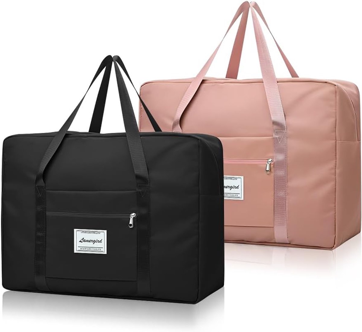 Thijox - 2 Stuks Opvouwbare Reistas - Handbagagetas - Waterdicht - Lichtgewicht - Onderstoel - Weekendtas - Kliniektas - Geboortekoffer - 52 x 38 x 19
