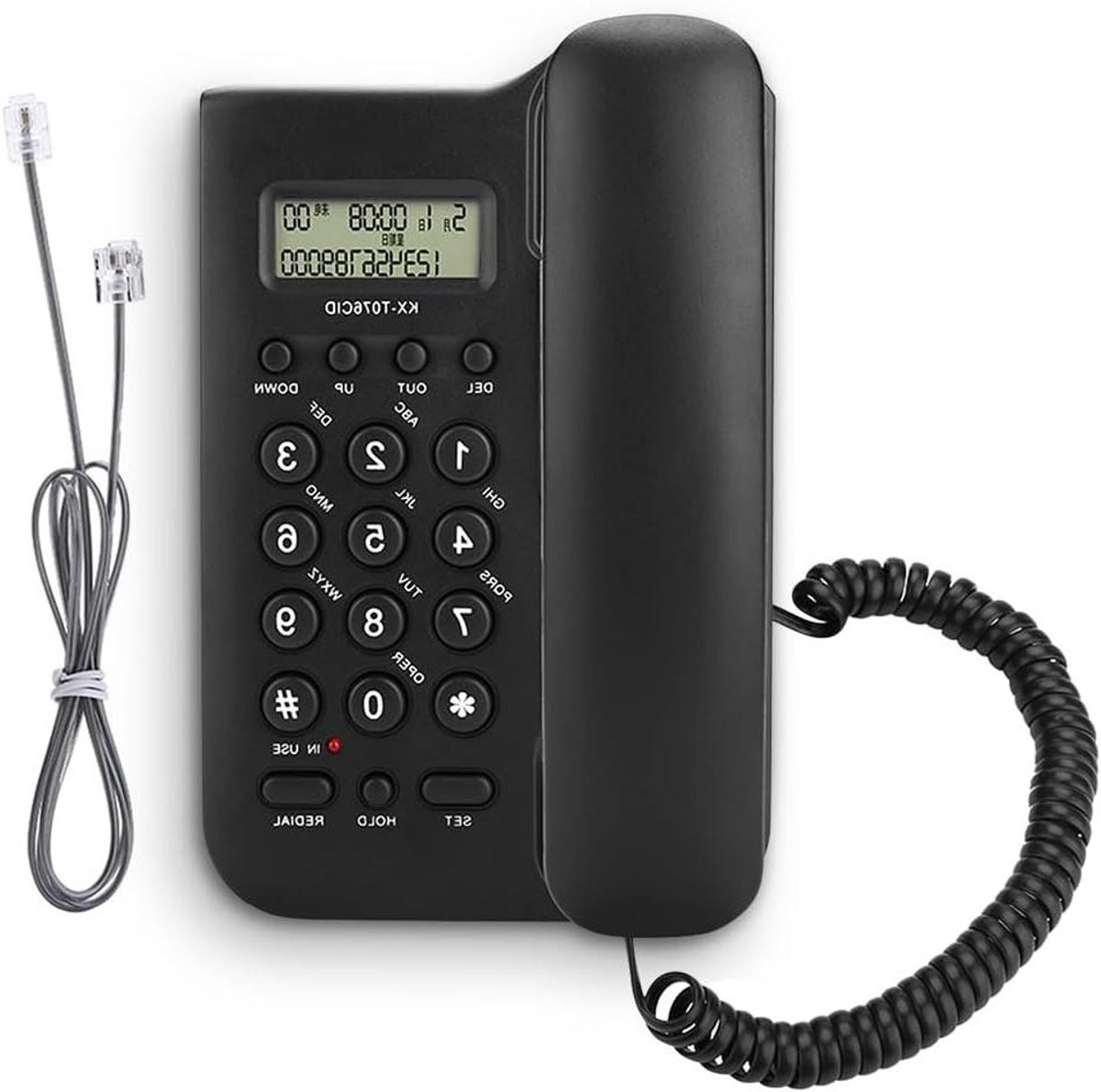 Vaste Telefoon - Senioren Telefoon - Eenvoudig Bellen - Extra Luid Volume - Grote Knoppen - Zwart