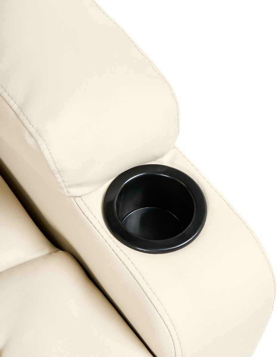 Beliani ETER Relaxfauteuil Elektrisch Beige Kunstleer - afbeelding 2