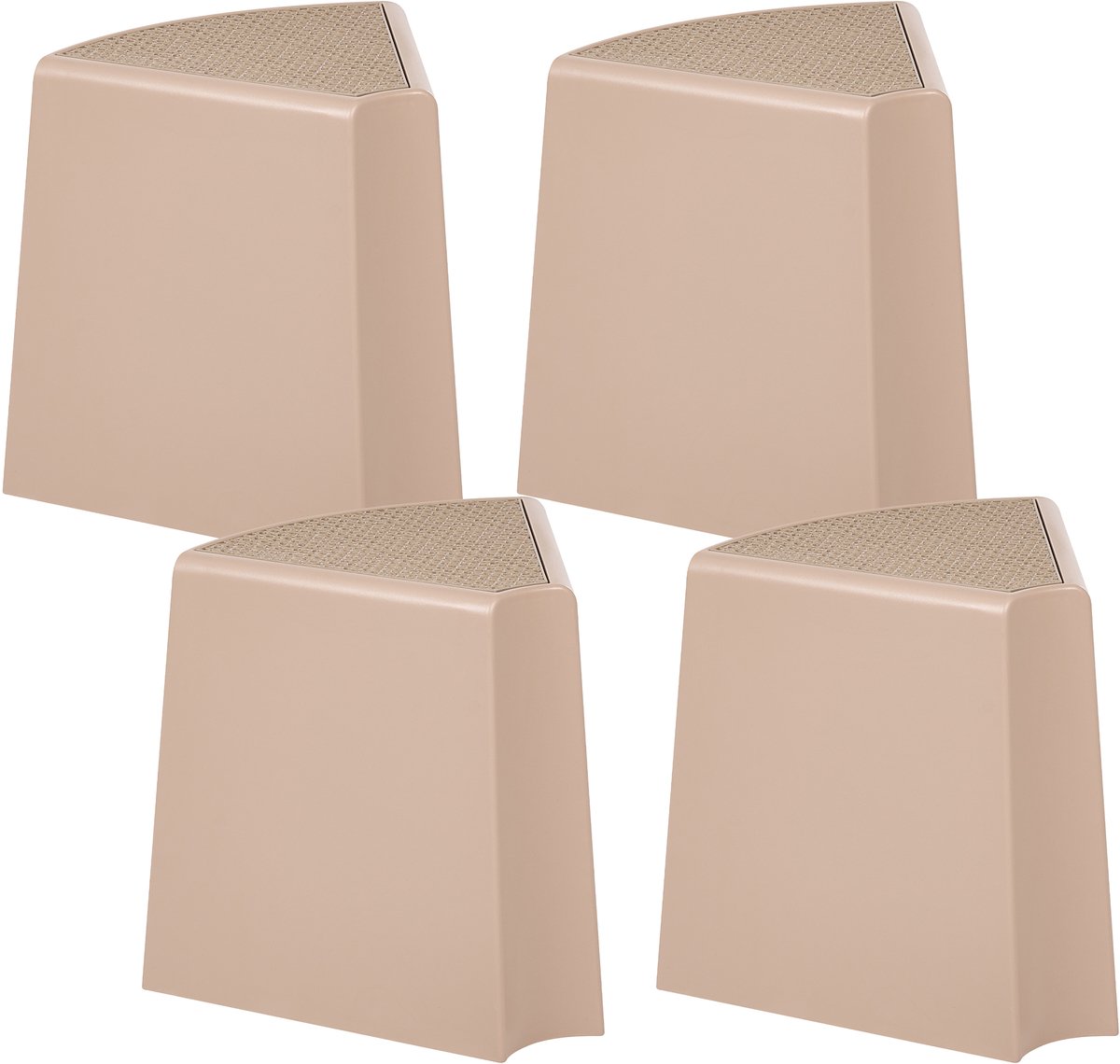 EVROS - Set van 4 tuinkrukken - Beige - ABS kunststof