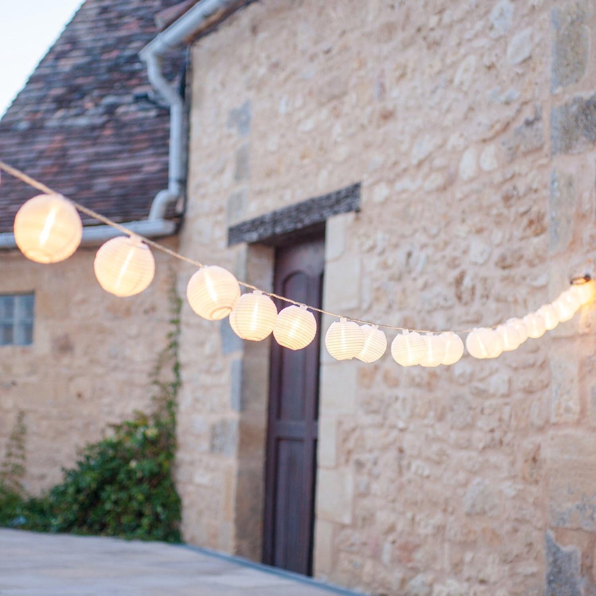 SnelShoppen - 20-delige Koppelbare Lampion LED Lichtketting Warm Wit - 4m Binnen Buiten Tuin Balkon Verlichting - Perfect voor Zomer Feest, Camping en