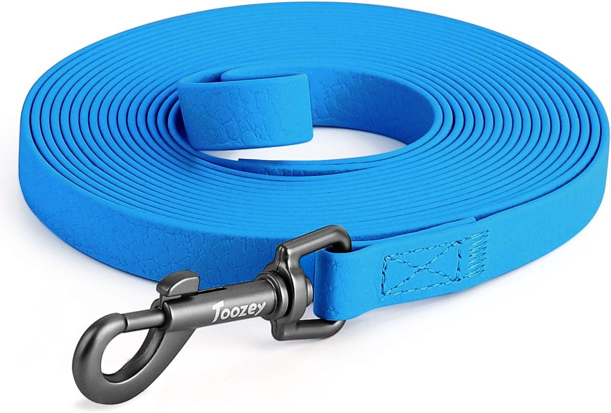 SnelShoppen - Robuuste Hondenlijn 3m/5m/7m/10m/15m/20m - Waterdichte Trainingslijn met Handlus en Mesh Pocket - Geschikt voor Grote en Kleine Honden -