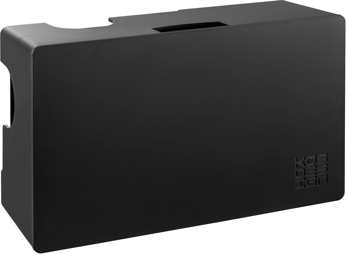 Thijox - Kabelmanagement-Box met Montagemateriaal | ABS Kabel Organizer 32x20x11,5 cm | Hittebestendig Zwart voor Stekkerdozen & Kabels | Wandmontage