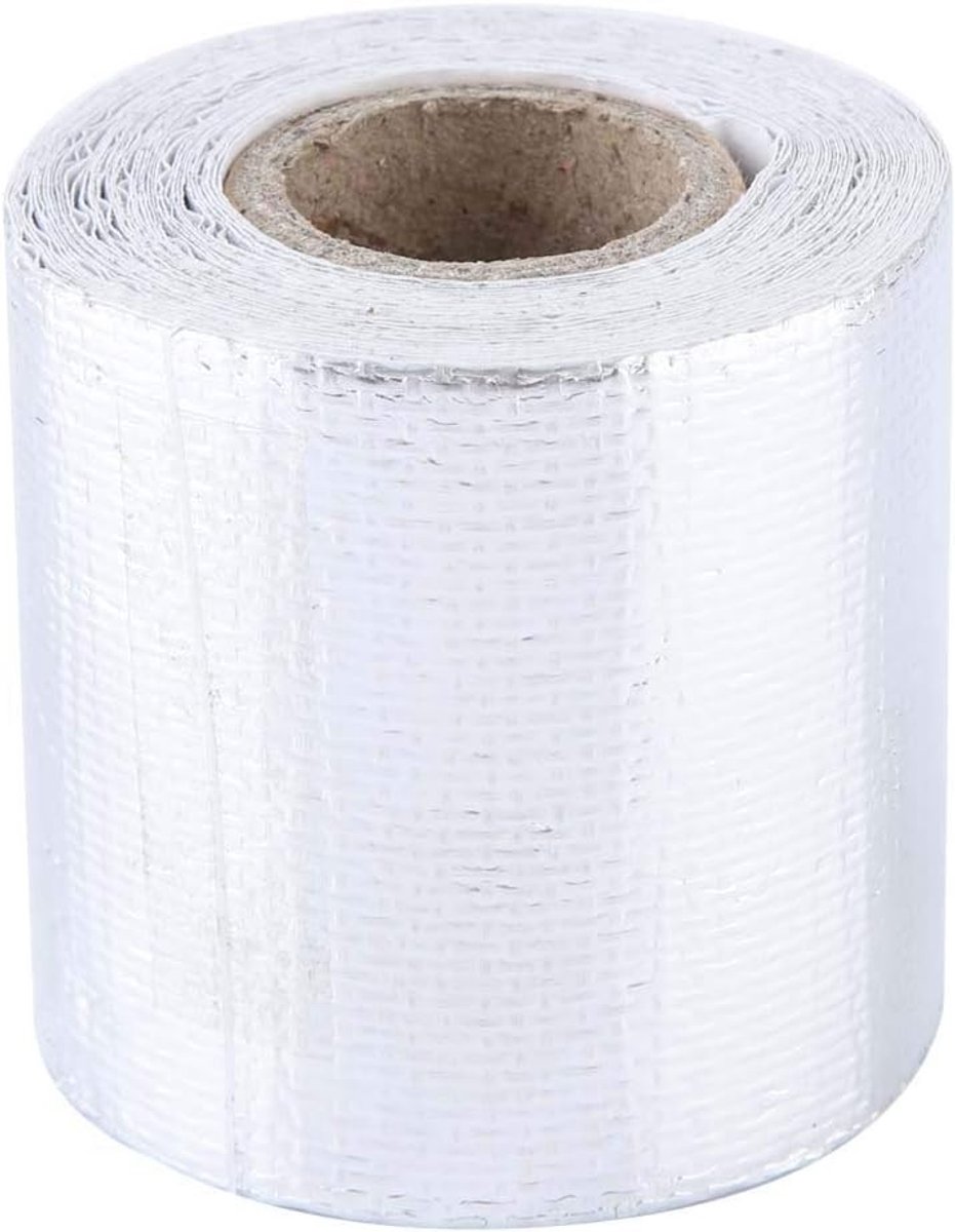 5 meter x 5 cm zelfklevende hittebestendige folie voor uitlaat, reflecterende aluminium tape voor auto’s, hittebescherming en isolatie
