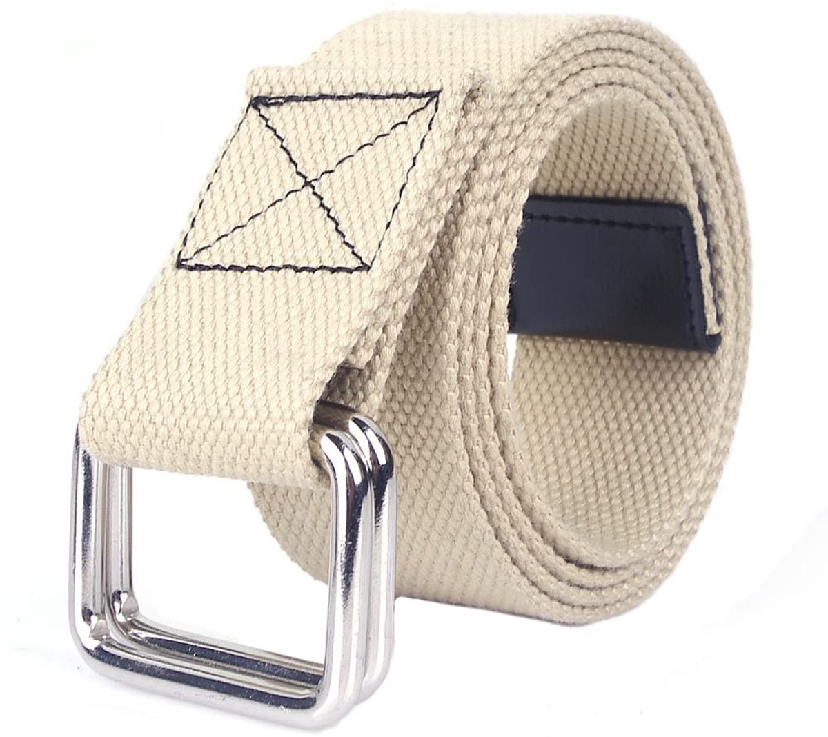 Dailygoods- Canvasriem Verstelbaar - Dubbele Ringgesp - Uniseks Riem - Hoogwaardig Canvas - Comfortabel en Duurzaam - 110 cm