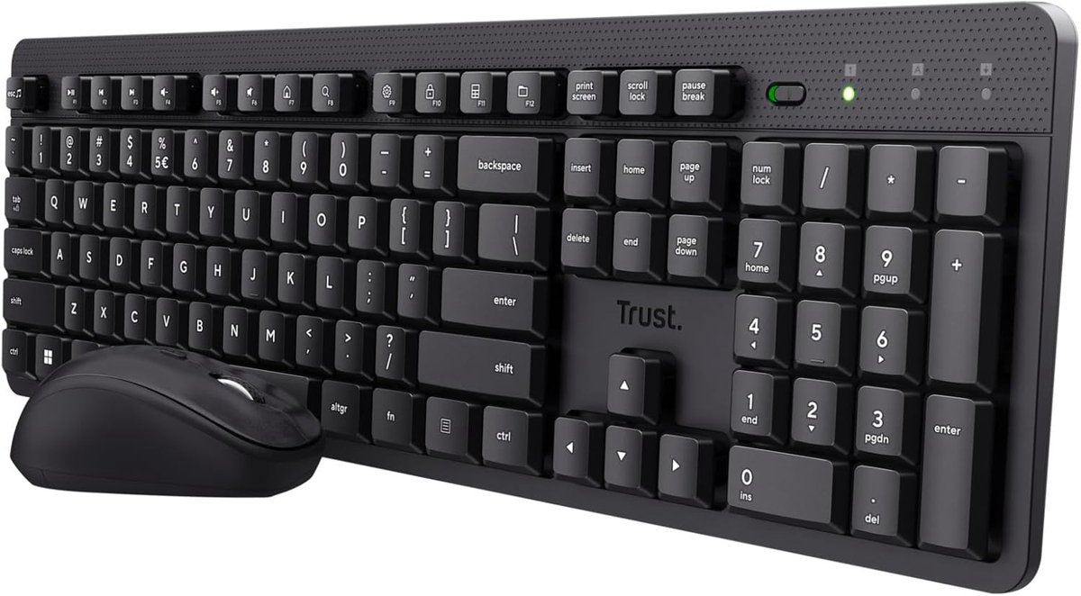 Thijox - Draadloos Toetsenbord en Muis Set met Stille Toetsen en Muisknoppen, Morsbestendig Toetsenbord voor PC, Laptop en Mac, Nederlandse QWERTY Lay