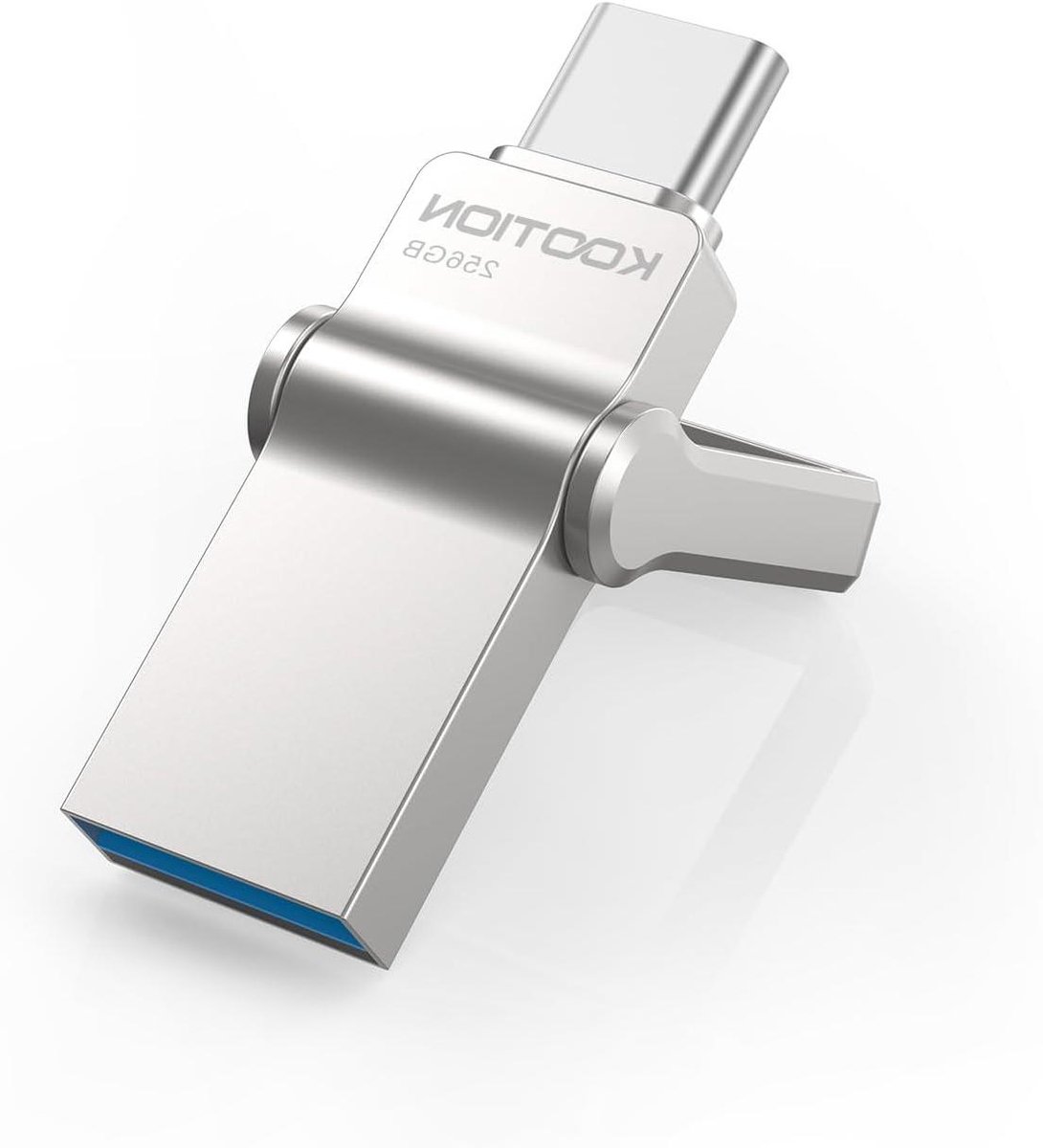 USB-stick 256 GB - Pendrive OTG - Bestanden Overzetten - Dubbele Aansluiting - 256 GB - Zilver