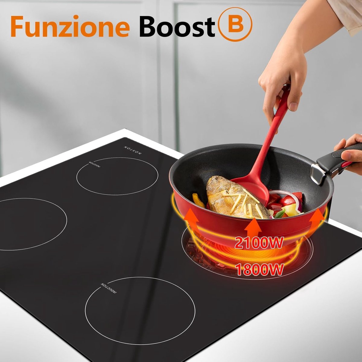 Inductie Kookplaat - Elektrische Kookplaat - Koken Thuis - Boost Functie - 60 cm - Zwart