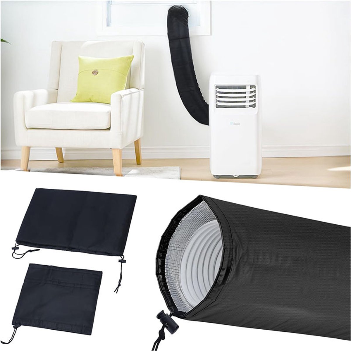 VHV - Airco Slanghoes - Isolatiehoes voor Mobiele Airco - Zwart - Voor Afvoerslang