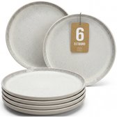 Pure Living Ibiza Light Dinerborden - 6 stuks - Beige - Aardewerk - Krasbestendig - Vaatwasserbestendig