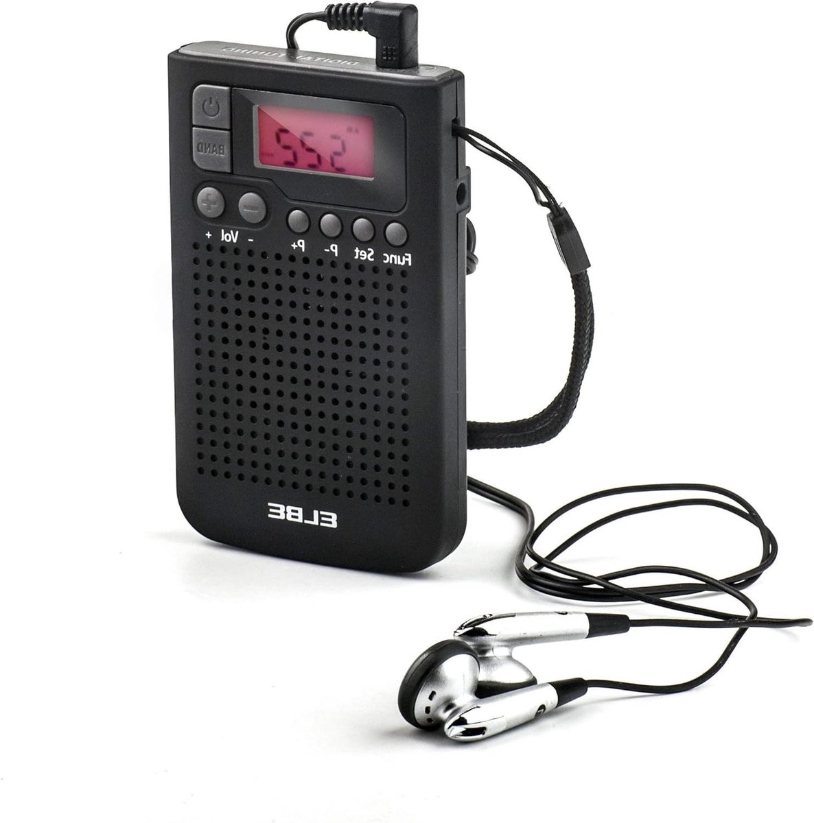 Digitale Zakradio - Draagbare Radio - Muziek Luisteren - 20 Zendergeheugen - Compact Design - Zwart