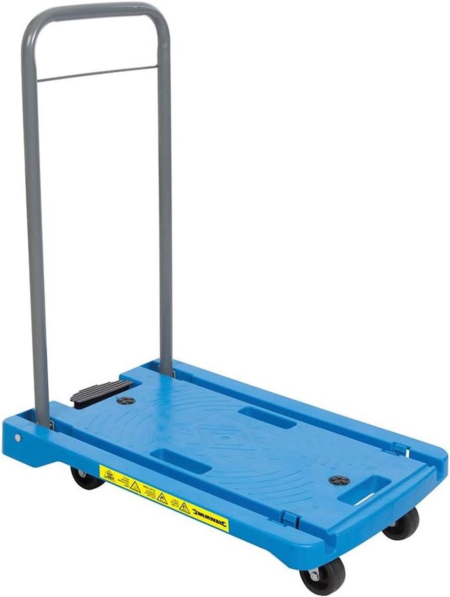 Platformwagen - Transportkar - Zware Lasten Verplaatsen - Inklapbare Handgreep - 69 x 385 cm - Blauw