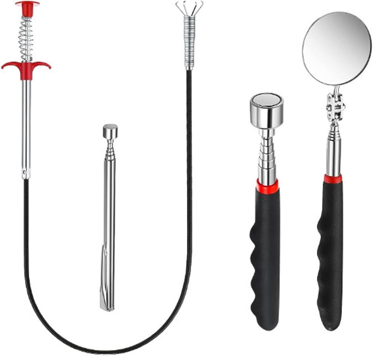 Telescopische Magnetische Stang met Multi-Angle Spiegel en Grijper voor Kleine Onderdelen en Metaalobjecten