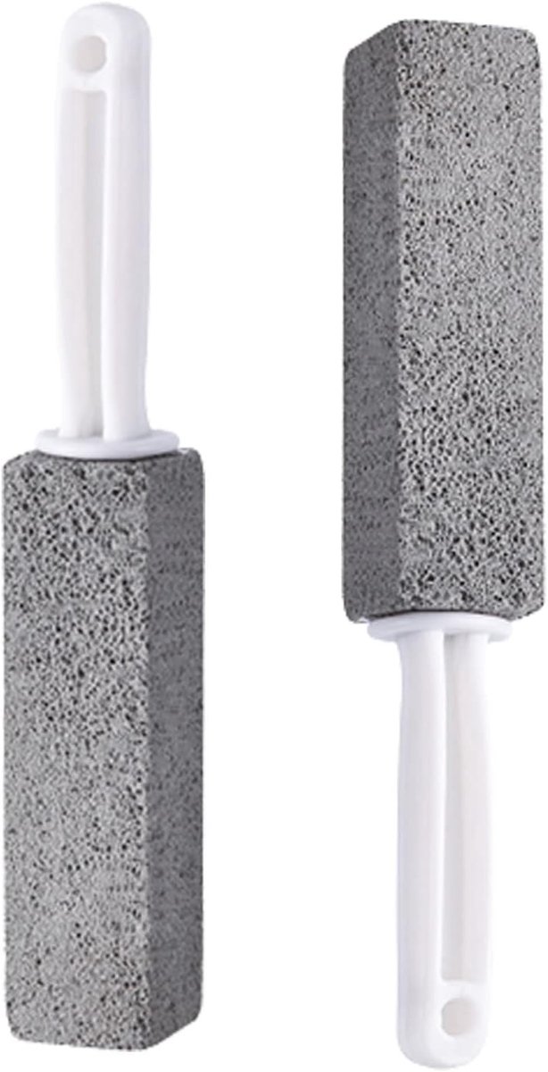2 Pack Pumice Steen Toilet Cleaner met Handvat voor Thuisreiniging, Ideaal voor Toilet en Wastafel Schoonmaak