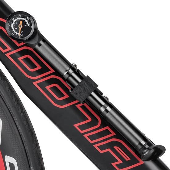 Fietspomp 120 psi hogedruk luchtpomp met manometer voor Presta- en Schrader-ventielen - Beste CXWXC optie Fietspomp — afbeelding 5