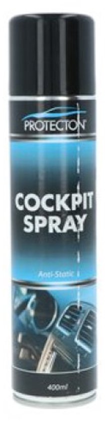 Spray pour tableau de bord anti-statique 400ml avec image des aérateurs de tableau de bord.