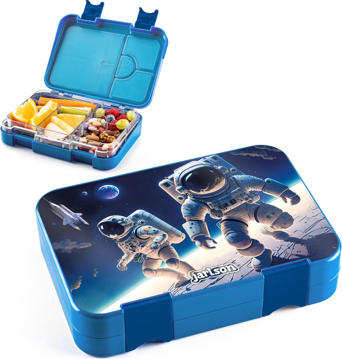 Thijox - Toni Lunchbox voor Kinderen - Bento Box met 6 Vakken - Lekvrij en Vaatwasmachinebestendig - Snackbox voor School en Kleuterschool - BPA-vrij