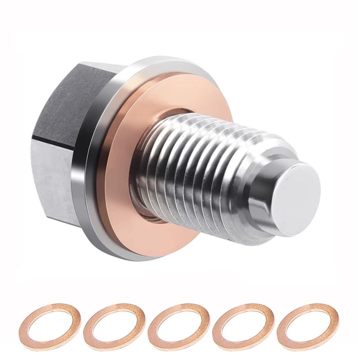 Dailygoods- Olieaftapplug Roestvrij Staal - Magnetische Afdichting - Universele Toepassing - CNC Precisiebewerking - M14x1.5 - Bestand tot 150°C - Olieplug
