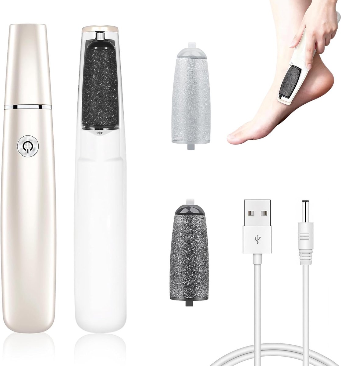 SnelShoppen - Elektrische Eeltverwijderaar Set met 360° Draaiende Roller, Waterproof Design, Voet Schraper voor Harde Huid, Gescheurde Hielen en Eeltv