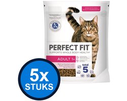 5x Perfect Fit - droog adult zalm 750gr - Kattenvoer - 750 g