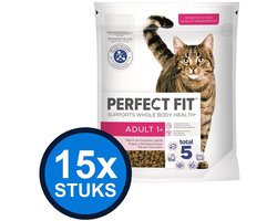 15x Perfect Fit - droog adult zalm 750gr - Kattenvoer - 750 g